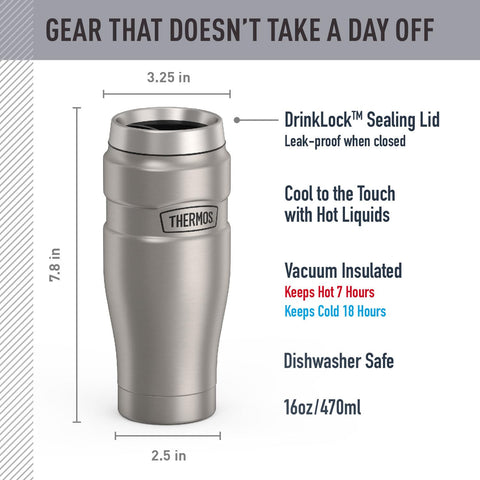 THERMOS Stainless King with built-in tea hook ready for tea lovers