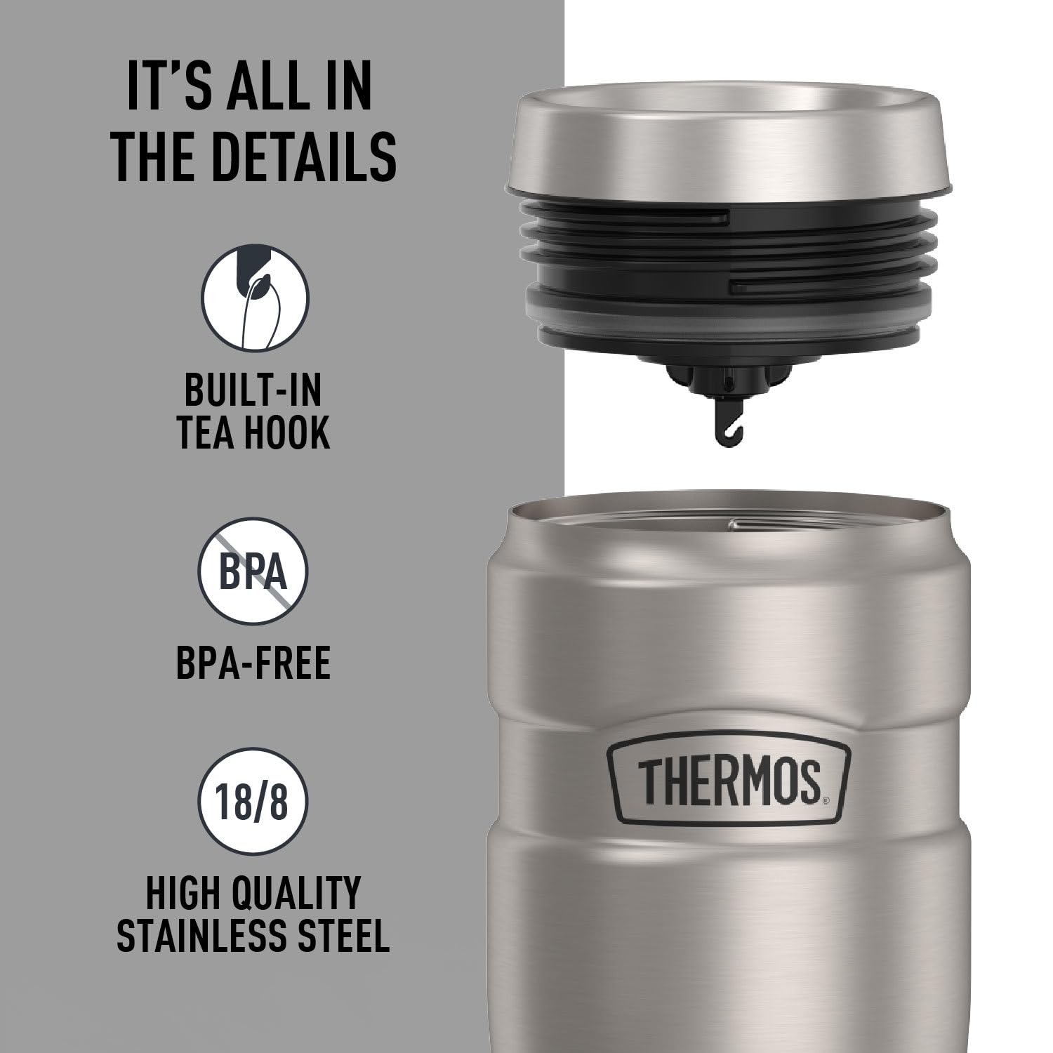 Vacuum insulation helps hot drinks stay hot and cold drinks stay cold