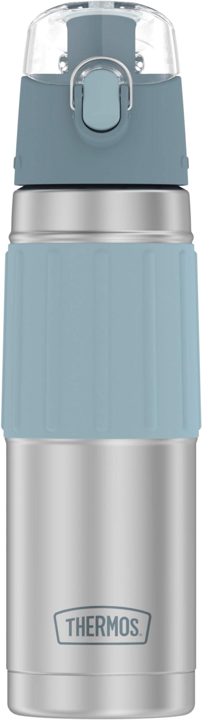 Thermos stainless steel hydration bottle 18-ounce highlights durability and cold retention.