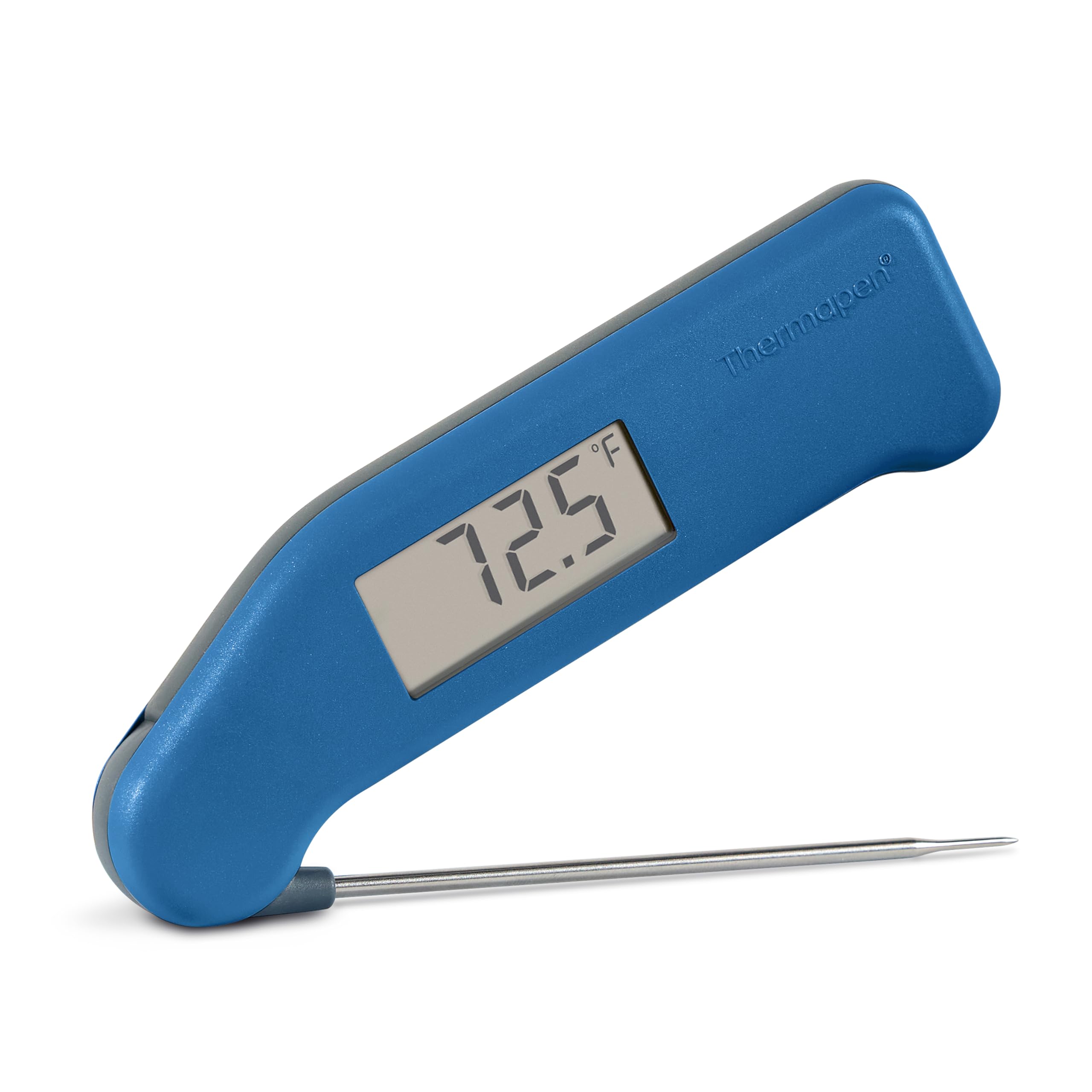 ThermoWorks Classic Thermapen front view in Nautical Blue for quick, precise readings