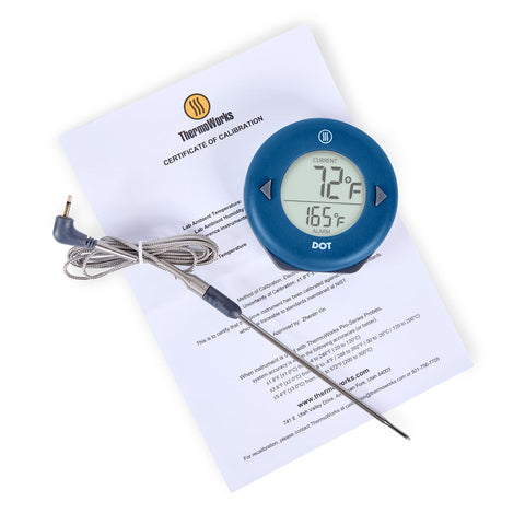 ThermoWorks DOT alarm notifies when target is reached, aiding monitoring