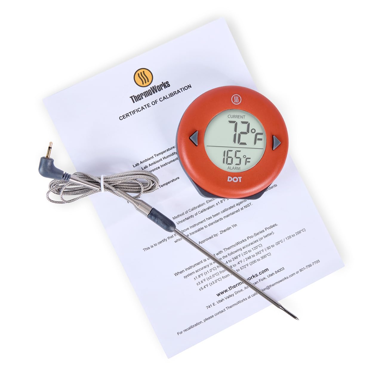ThermoWorks DOT two-button setup simplifies temperature target selection.
