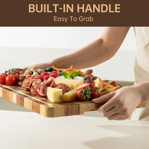 Thetchry checkerboard deli board adds elegance for serving.