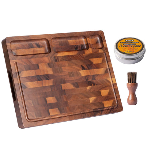 Thetchry durable end-grain surface resists knife marks