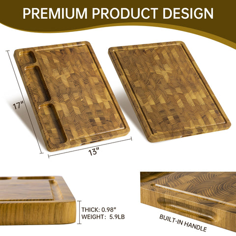 thetchry board includes compartments for organized ingredient prep and display