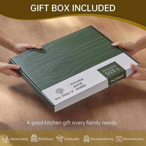 thetchry teak cutting board arrives gift-ready for special occasions