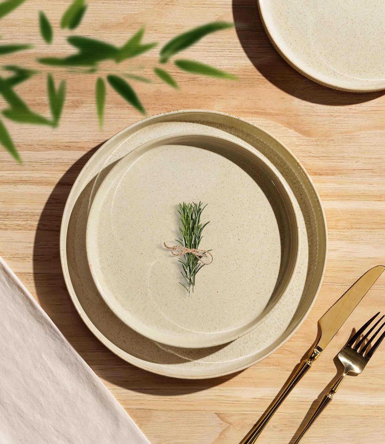 TheTerra bowls with speckled glaze for versatile meals and microwave-safe use.
