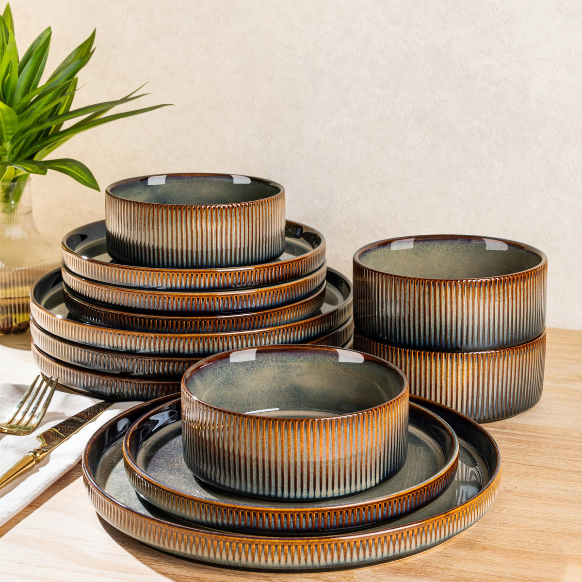 TheTerra Coca Mocha dinner plates with speckled porcelain ideal for everyday meals