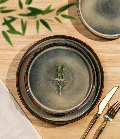 TheTerra Coca Mocha salad plates set showcases durable, stackable design for compact storage