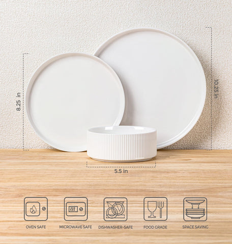 TheTerra gift-ready dinnerware in calming natural tones.