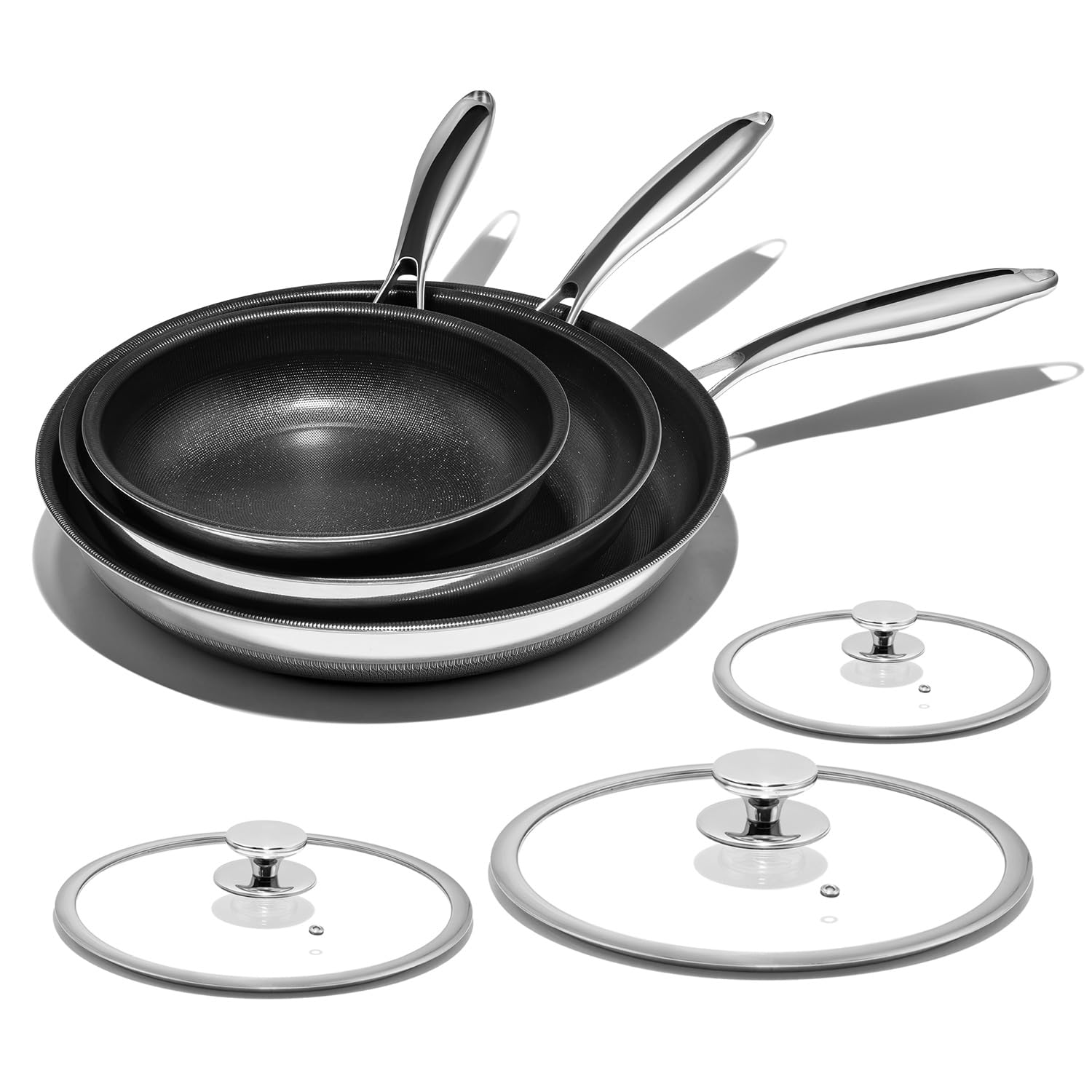 ThierryVuiton nonstick frying pan 8-inch with lid for quick sauté