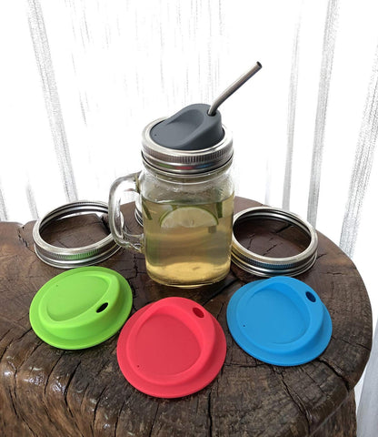 THINKCHANCES stainless rings attach sip lid to jar for secure drinking
