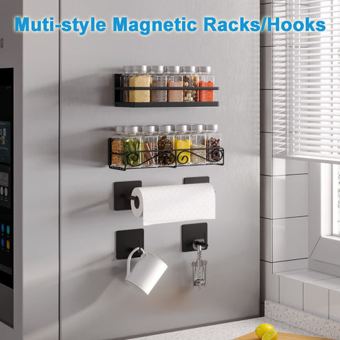 Thipoten sleek black finish blends with modern kitchens while organizing spices neatly.