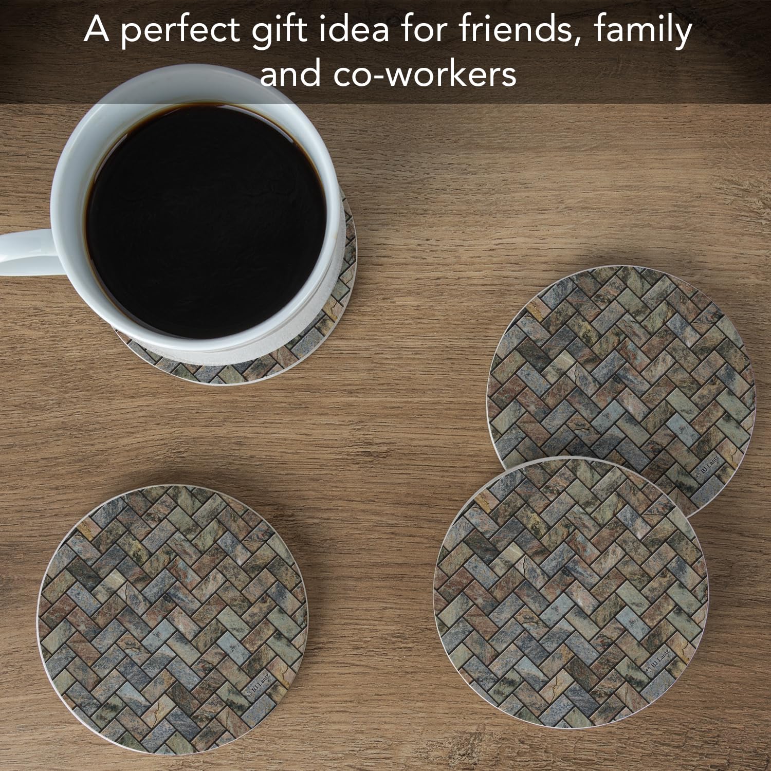 Thirstystone durable non-slip coaster keeps cups steady and reduces spills.