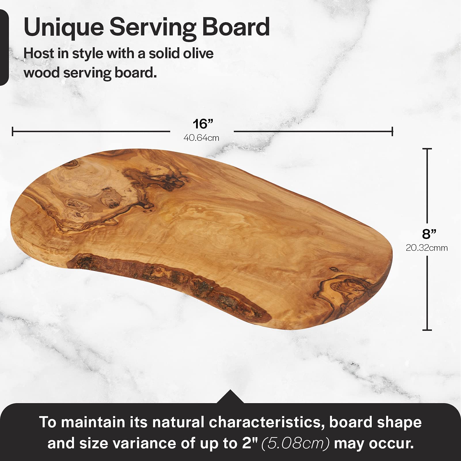 Thirteen Chefs charcuterie board in olive wood highlights rustic charm for entertaining.