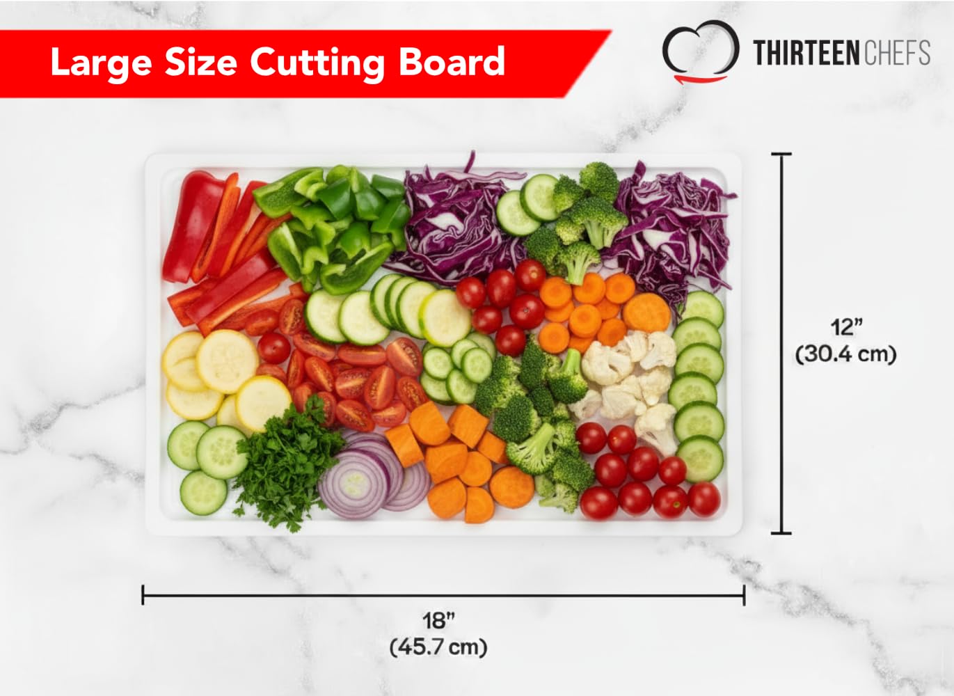 Thirteen Chefs 18x12 inch board ideal for roast carving and meat prep