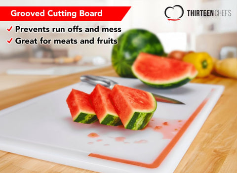 Thirteen Chefs half-inch thick HDPE board designed for heavy-duty use