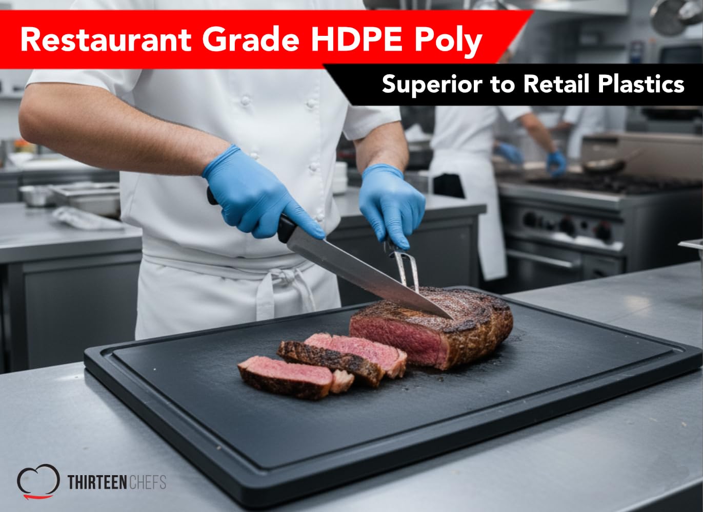 Thirteen Chefs large 24x18 surface enables bulk meal prep