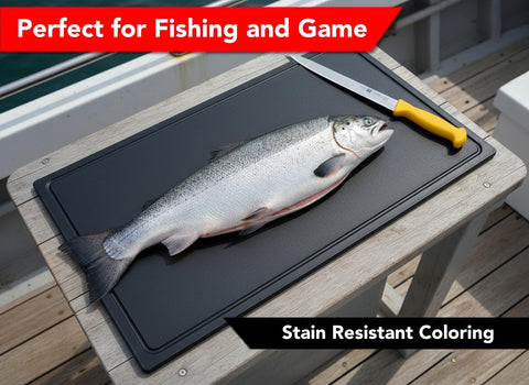 Thirteen Chefs cutting board features knife-safety design to protect countertops.