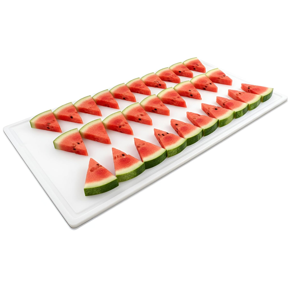 Thirteen Chefs extra-large cutting board top view, ideal for large prep sessions.