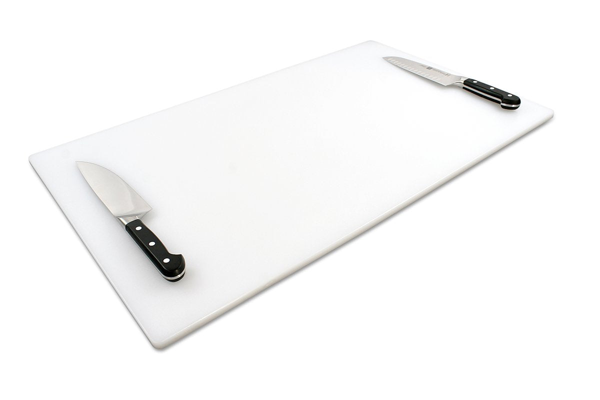 Thirteen Chefs extra-large cutting board for meats offers ample carving space.