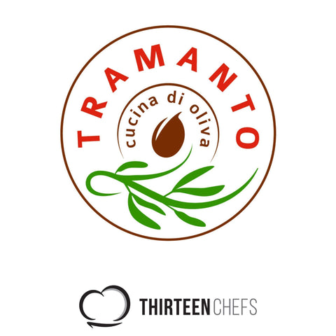 Thirteen Chefs sustainably sourced olive wood reinforces an eco friendly kitchen display.