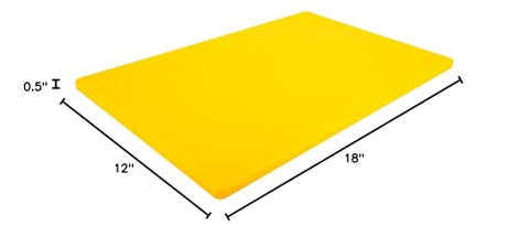Thirteen Chefs yellow cutting board 18x12 compact storage fits in drawers