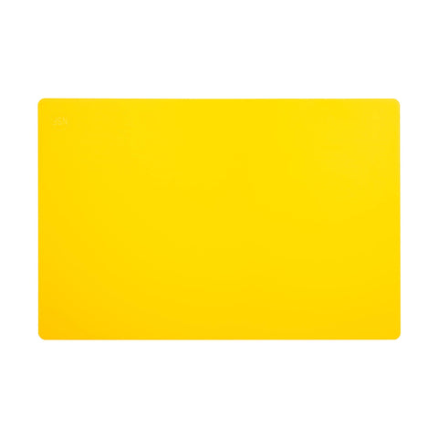 Thirteen Chefs yellow cutting board 18x12 dishwasher-safe for easy cleanup