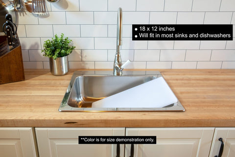 Thirteen Chefs yellow cutting board 18x12 non-slip surface stays in place