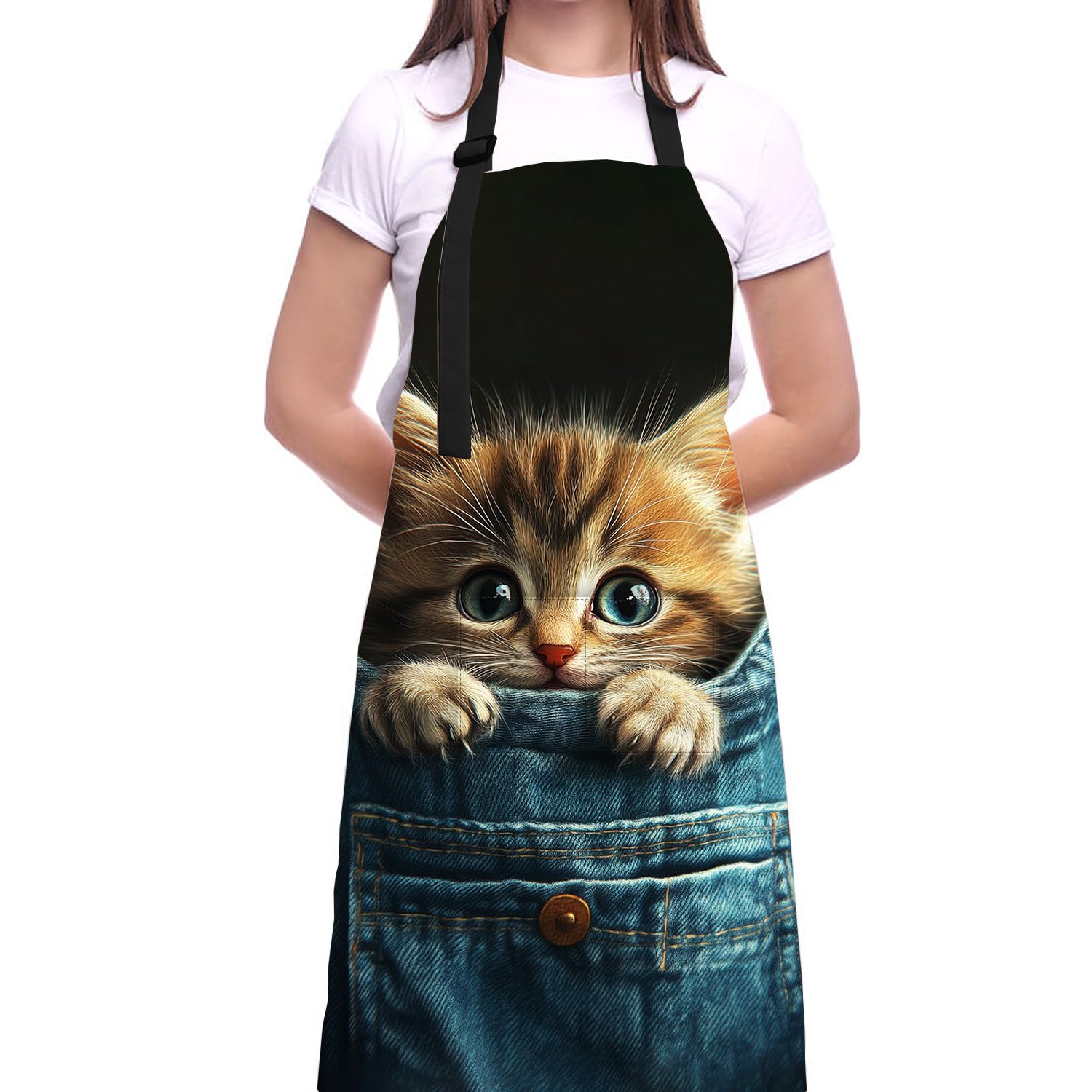 THISFIND Womens apron suitable for cooking, baking, cleaning, or DIY projects