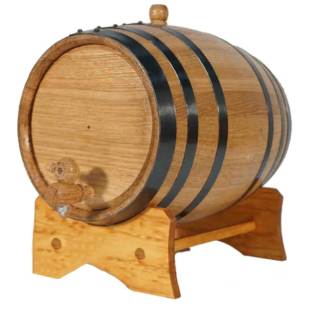 THOUSAND OAKS BARREL 1gal aging barrel with stand for home whiskey aging.