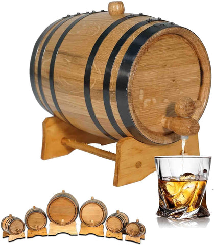 THOUSAND OAKS BARREL 1L aging barrel with stand for home aging and display.