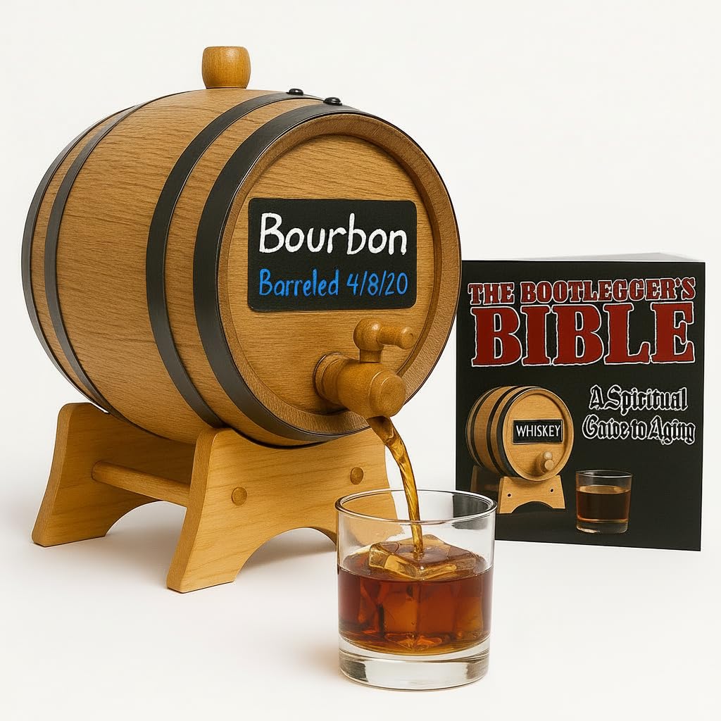 Thousand Oaks Barrel Co is shown from the front with chalkboard head for labeling aging notes