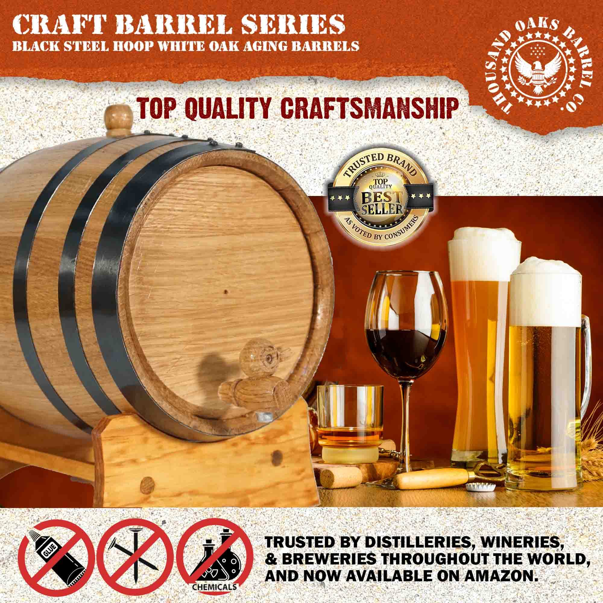 THOUSAND OAKS BARREL aging cocktails showing vanilla and spice infusion.