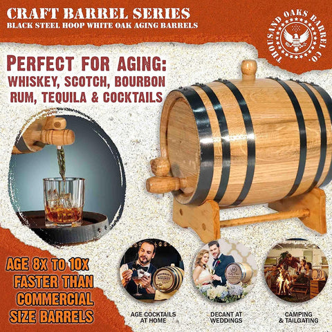 THOUSAND OAKS BARREL bung and spigot kit for easy tapping of aged spirits.