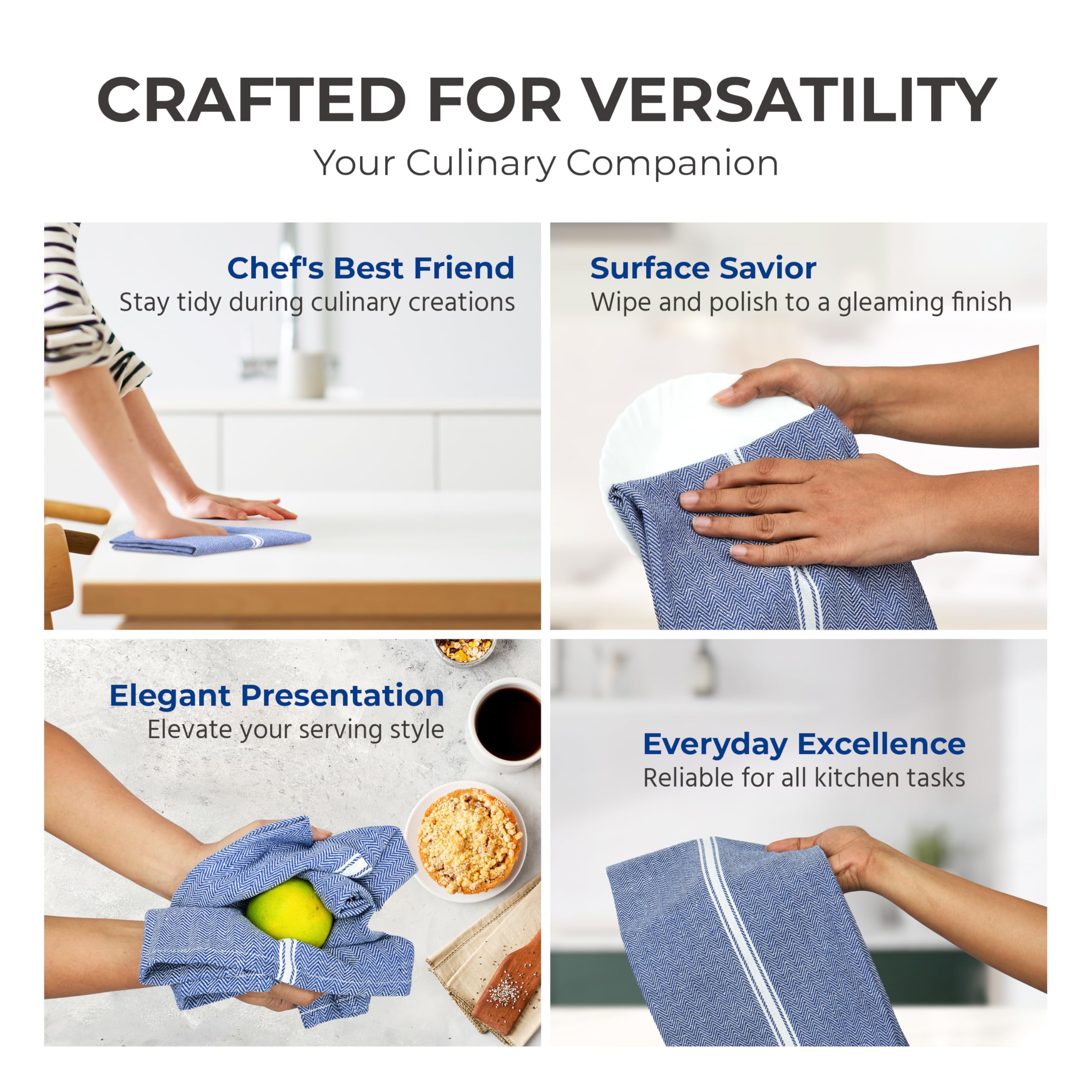 THREAD SPREAD multi-use towels suitable as napkins and kitchen cloths