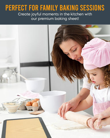 ThreadNanny silicone baking mat multi-use as placemat or baking liner.