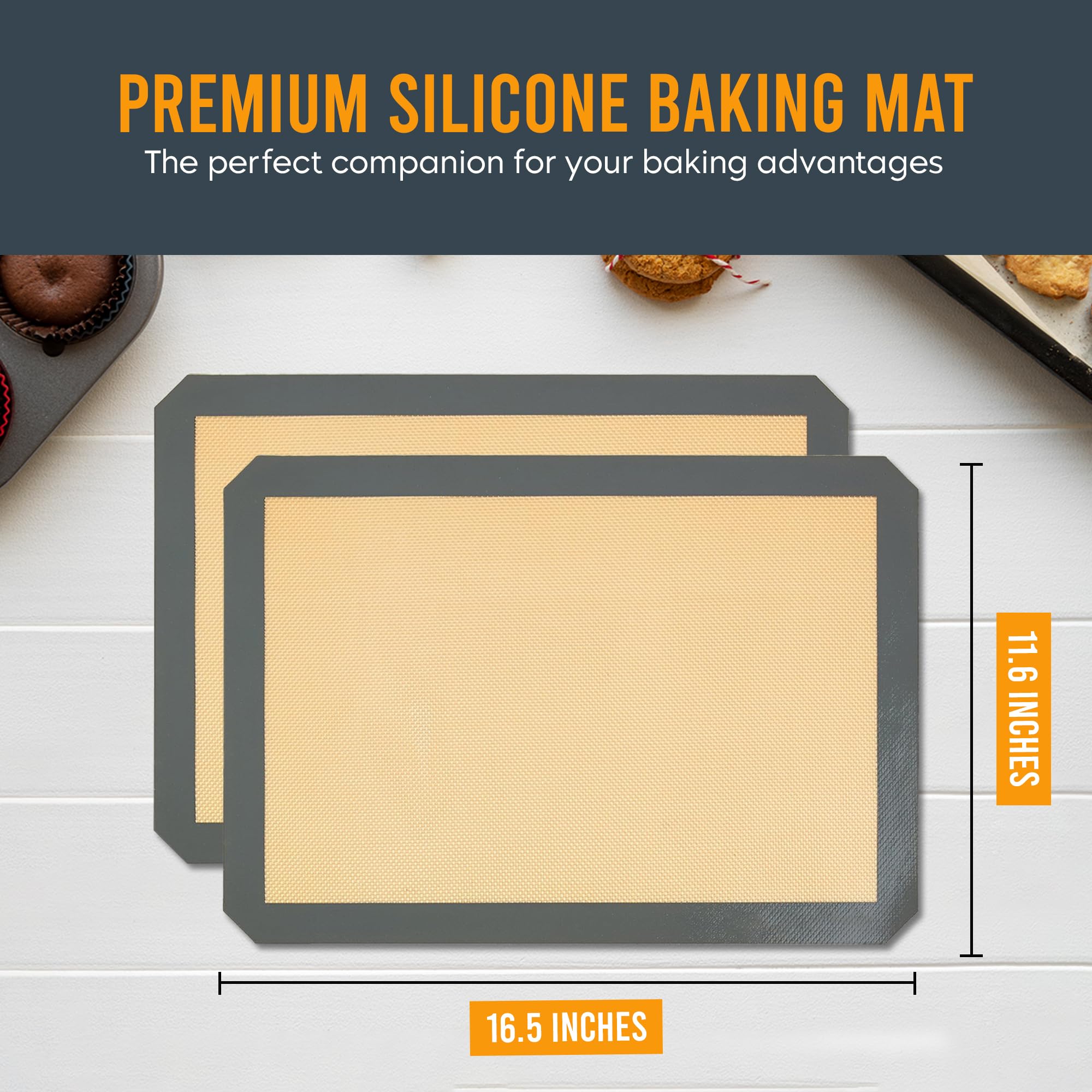 ThreadNanny silicone baking mat showcasing nonstick surface for even heating.