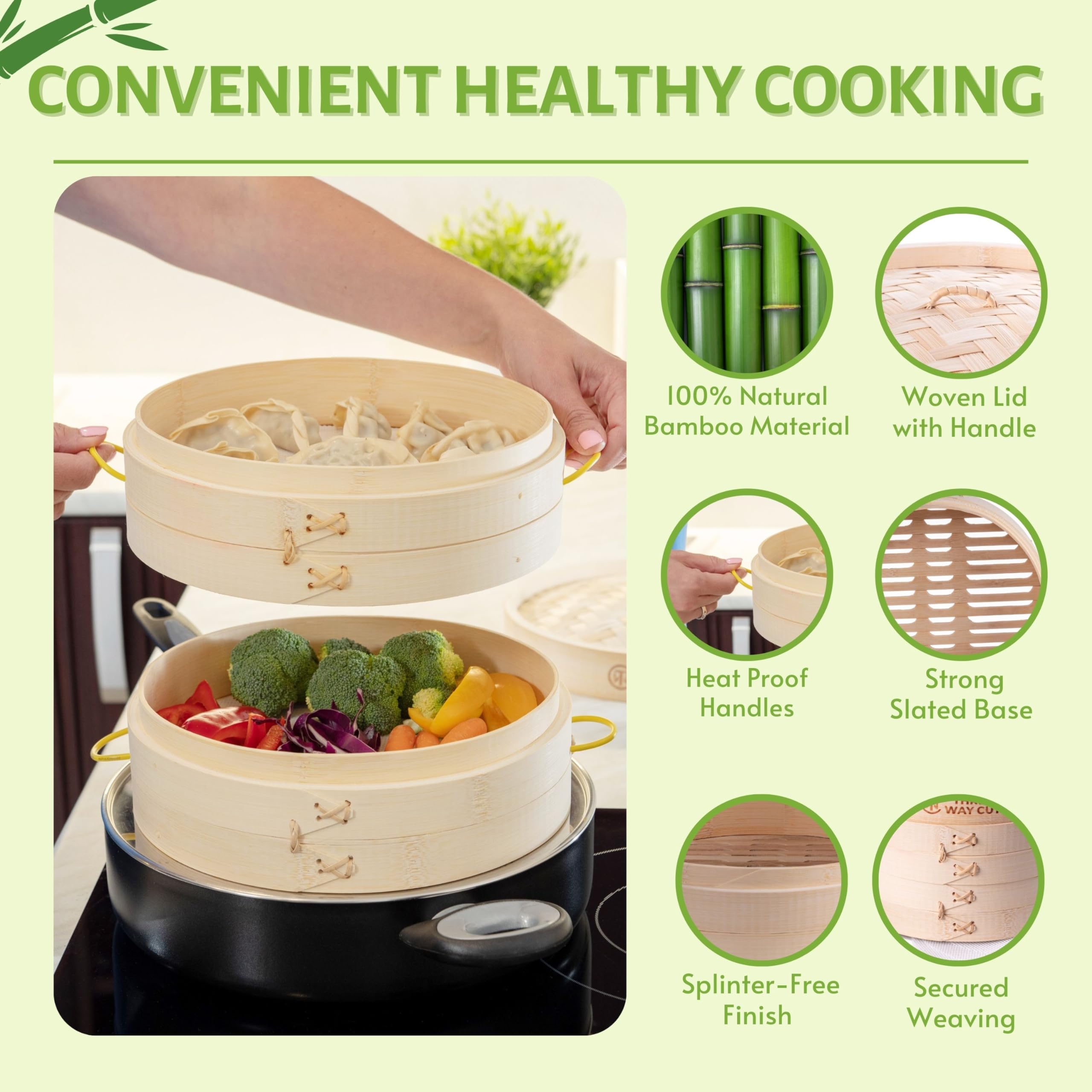 Three Way Cut ring adapter supports baskets and prevents soaking.