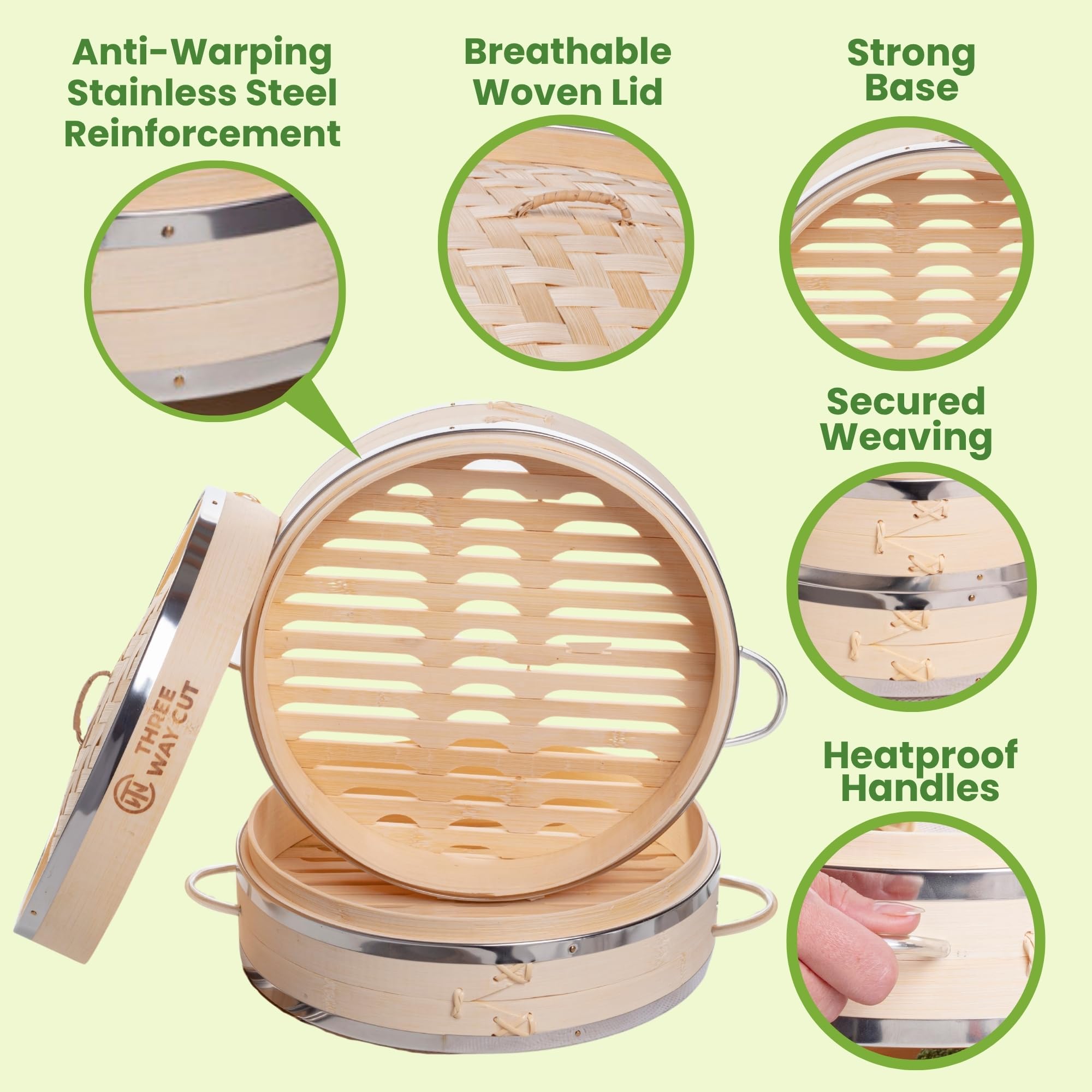Three Way Cut ring adapter protects the basket from soaking.