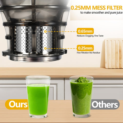 ThreeAll easy-clean and assemble features reduce post-juice cleanup time.