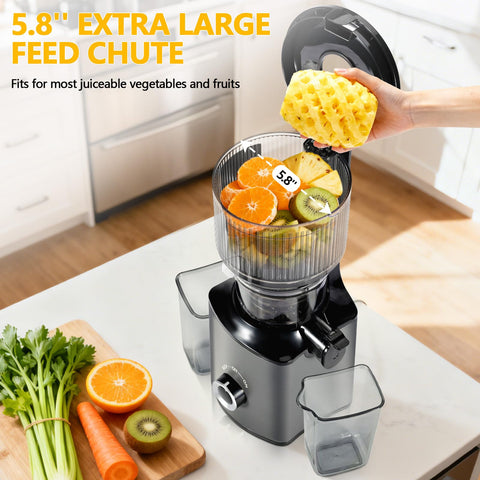 ThreeAll juicer operating at 45 RPM slow juicing preserves essential nutrients and flavor.