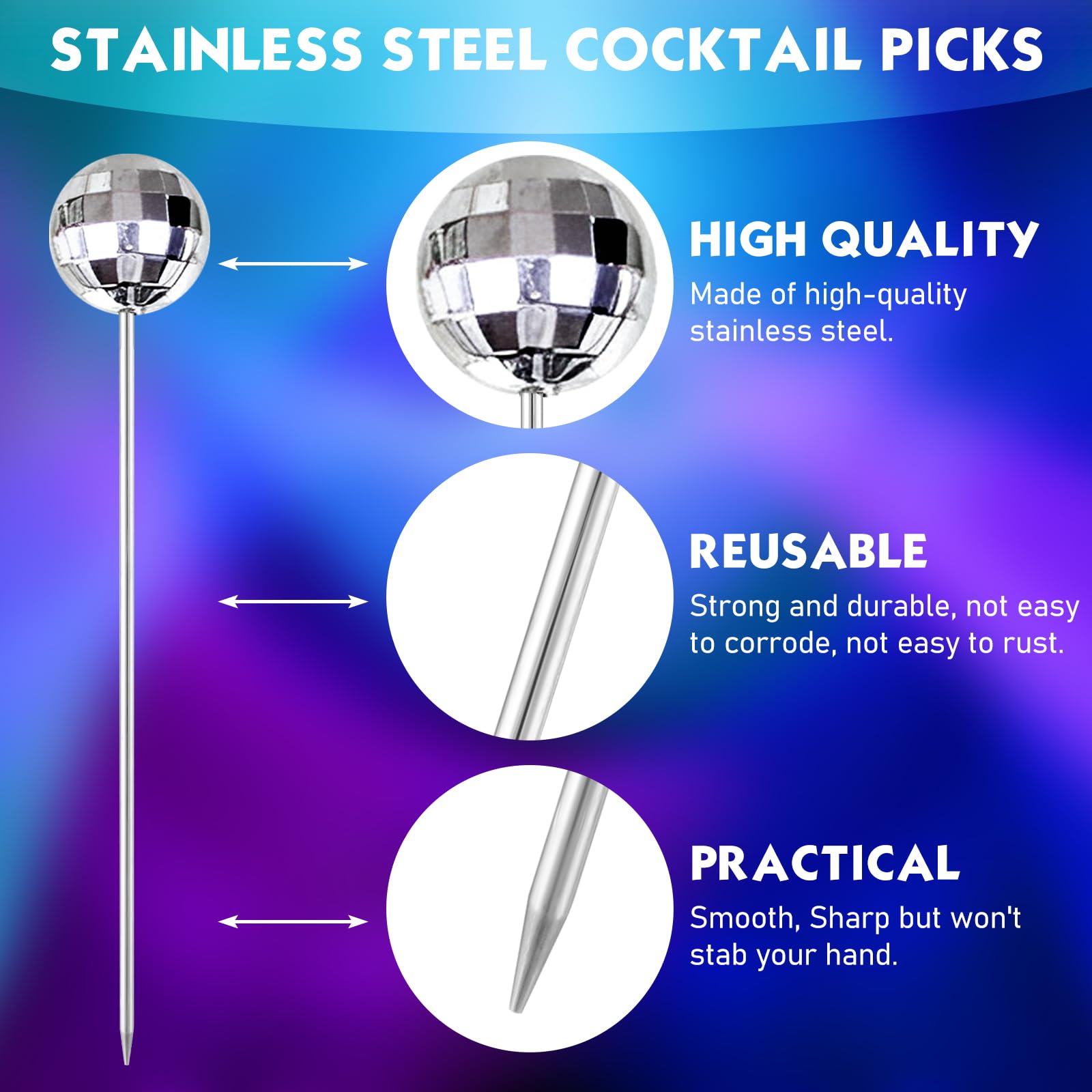 Threehoney durable martini picks perfect for upscale parties and home bars