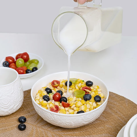 THRYVONA thick-wall porcelain bowl emphasizes durability for daily use.