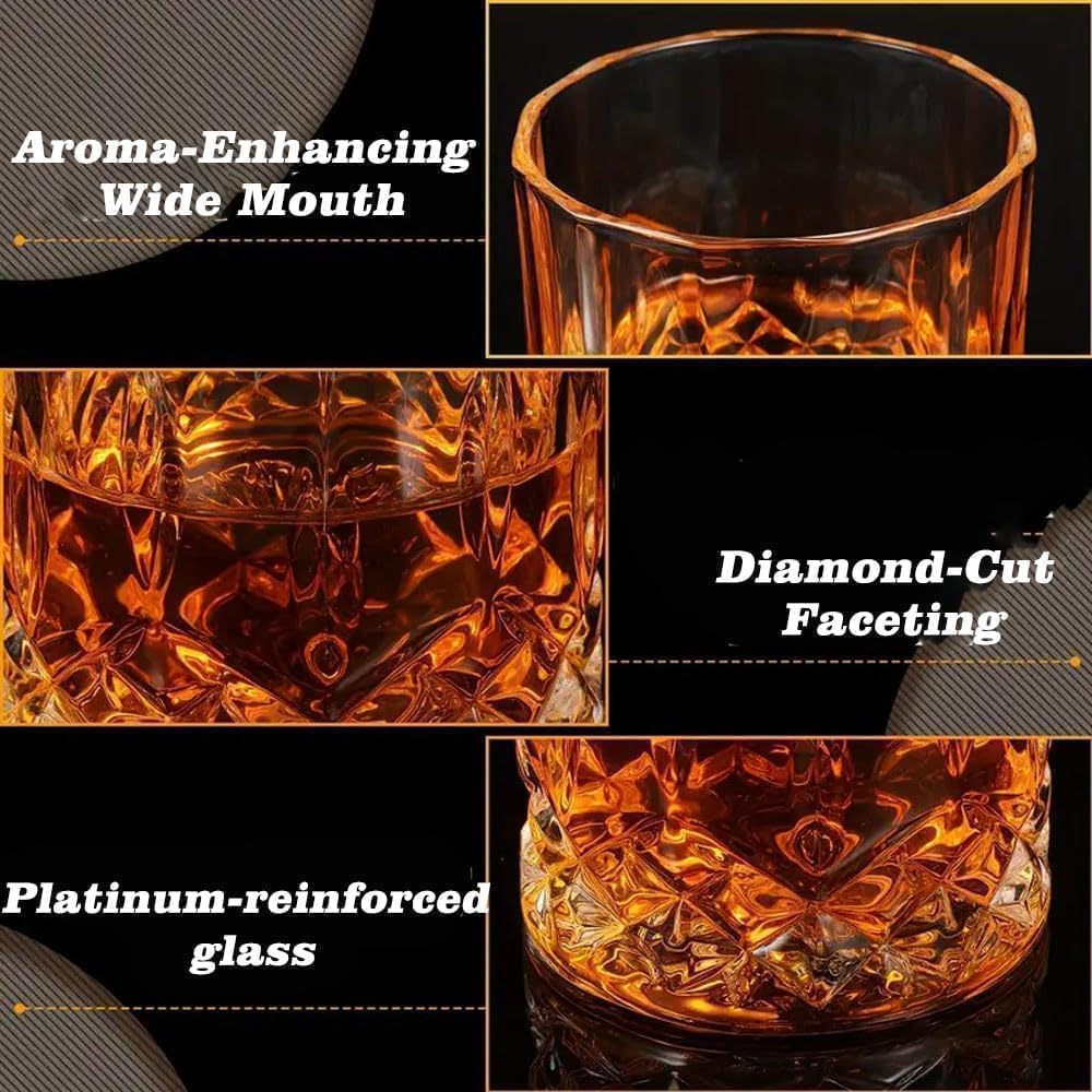 Thsinde Heavy Whiskey Tumbler crystal close-up highlighting clarity