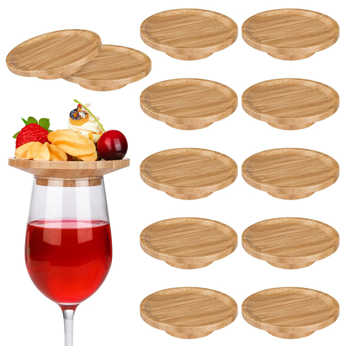 THSLSFX wine glass toppers set adds elegance and practicality to parties.