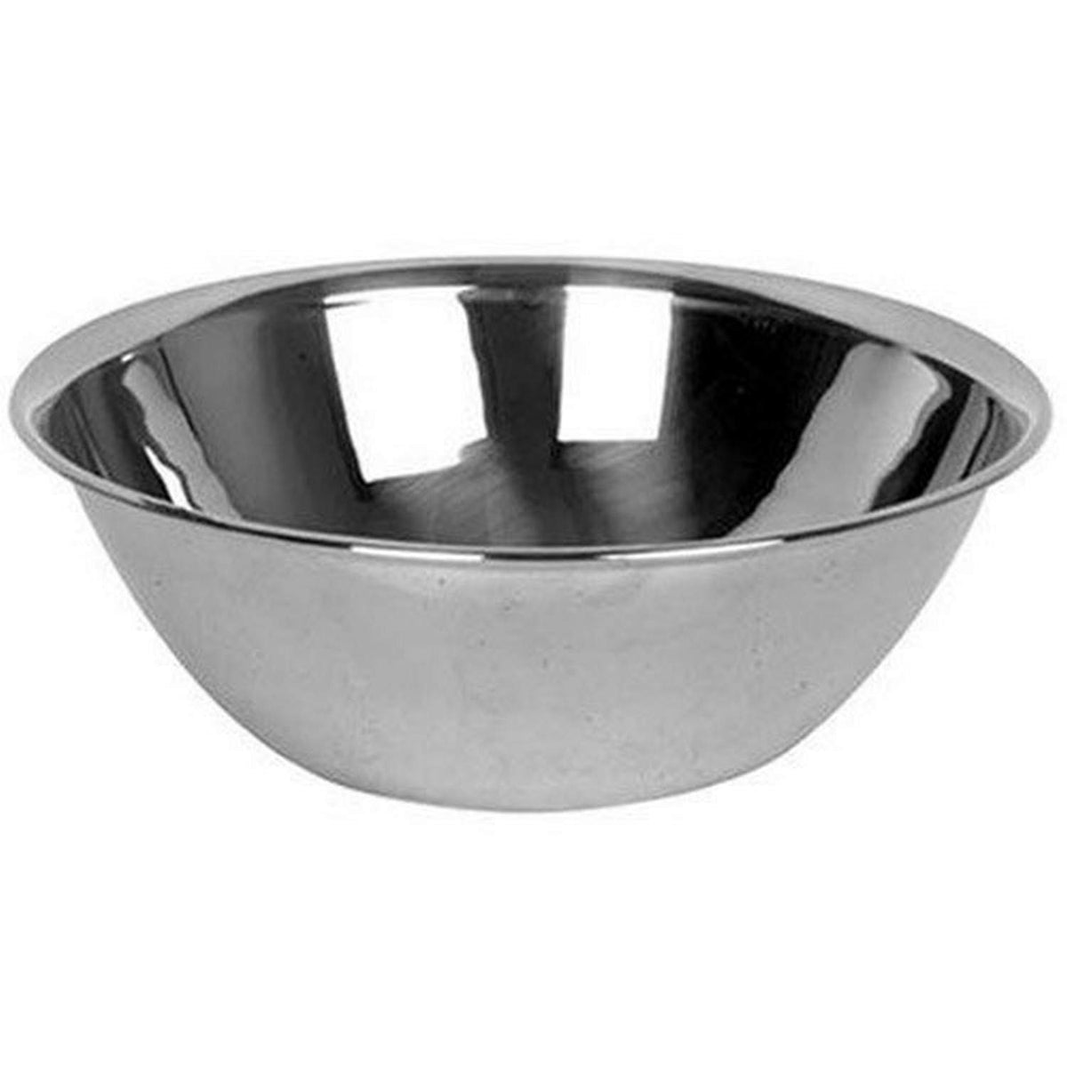 Thunder Group 5 Quart stainless mixing bowl showing mirror finish and balanced base for easy prep