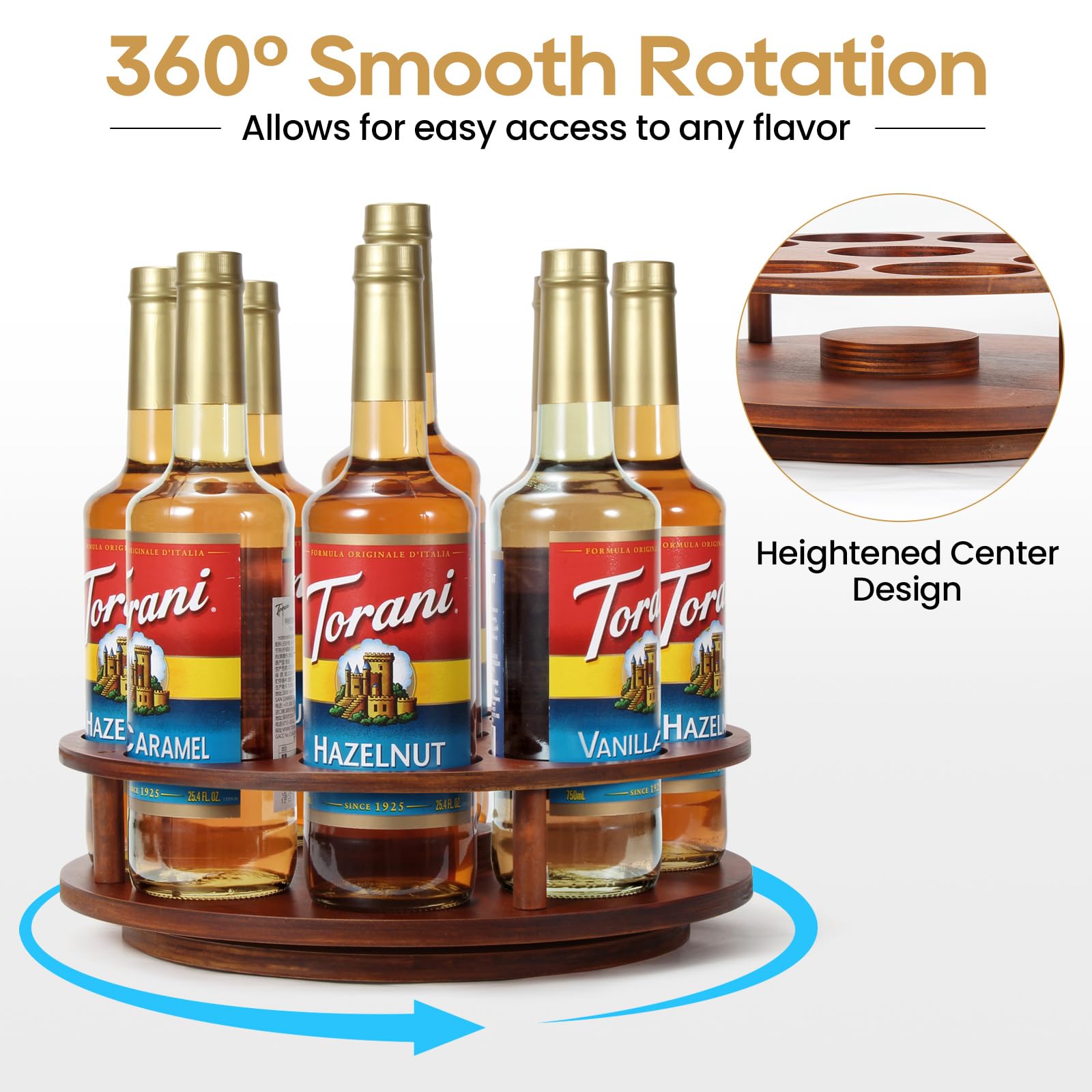 THYGIFTREE center-flavor design keeps your favorite syrup within reach during busy mornings.