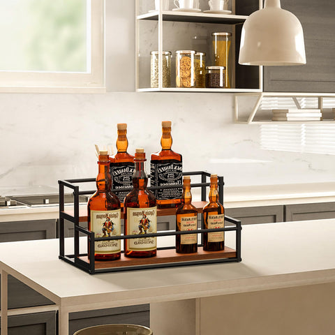 THYGIFTREE Countertop organizer keeps beverages and condiments within reach
