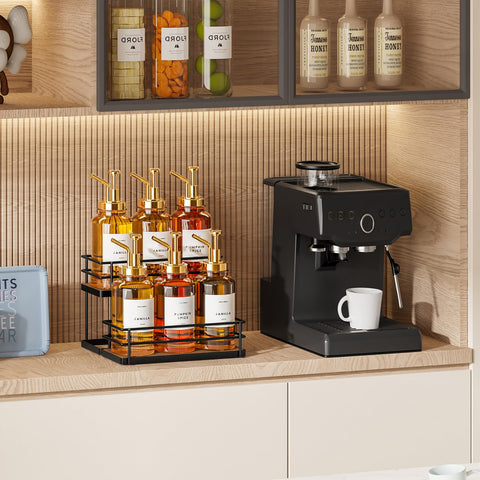 THYGIFTREE versatile rack for olive oil, vinegar, and spices nearby.